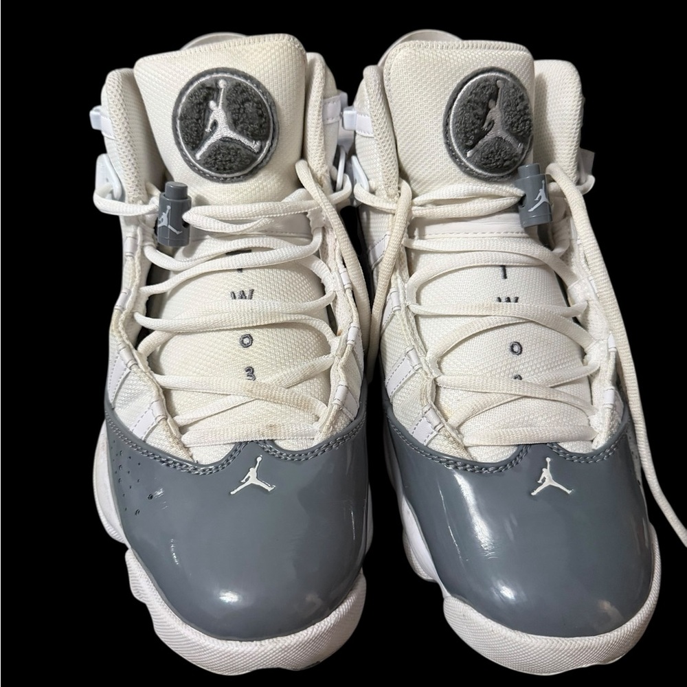 Jordan 6 White and Gray Athletic Shoes